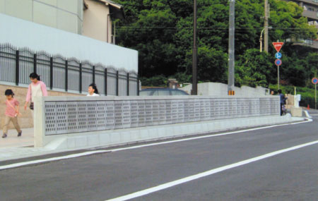 プレキャスト低層遮音壁設置例(芦屋市、山手幹線)